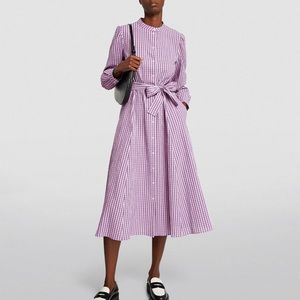 Max & Co Gingham Midi Dress in purple